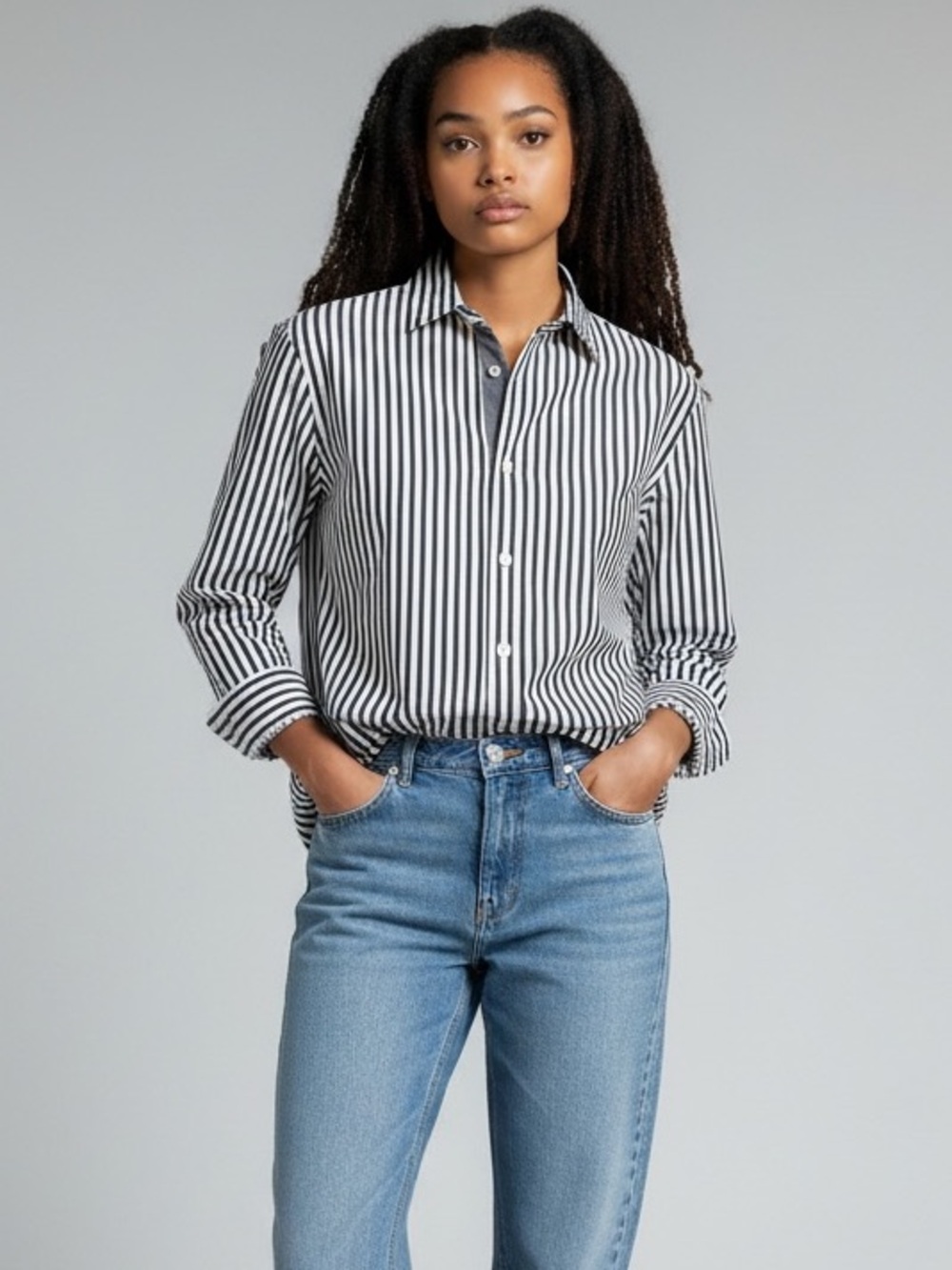 Ted Baker London striped business casual classic core long sleeve shirt